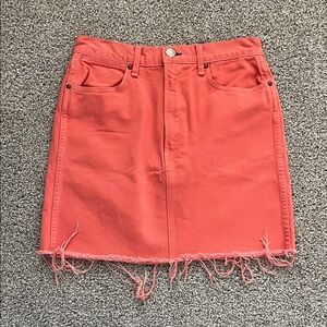 Rag & Bone Coral Haze Moss Denim Skirt Size 28